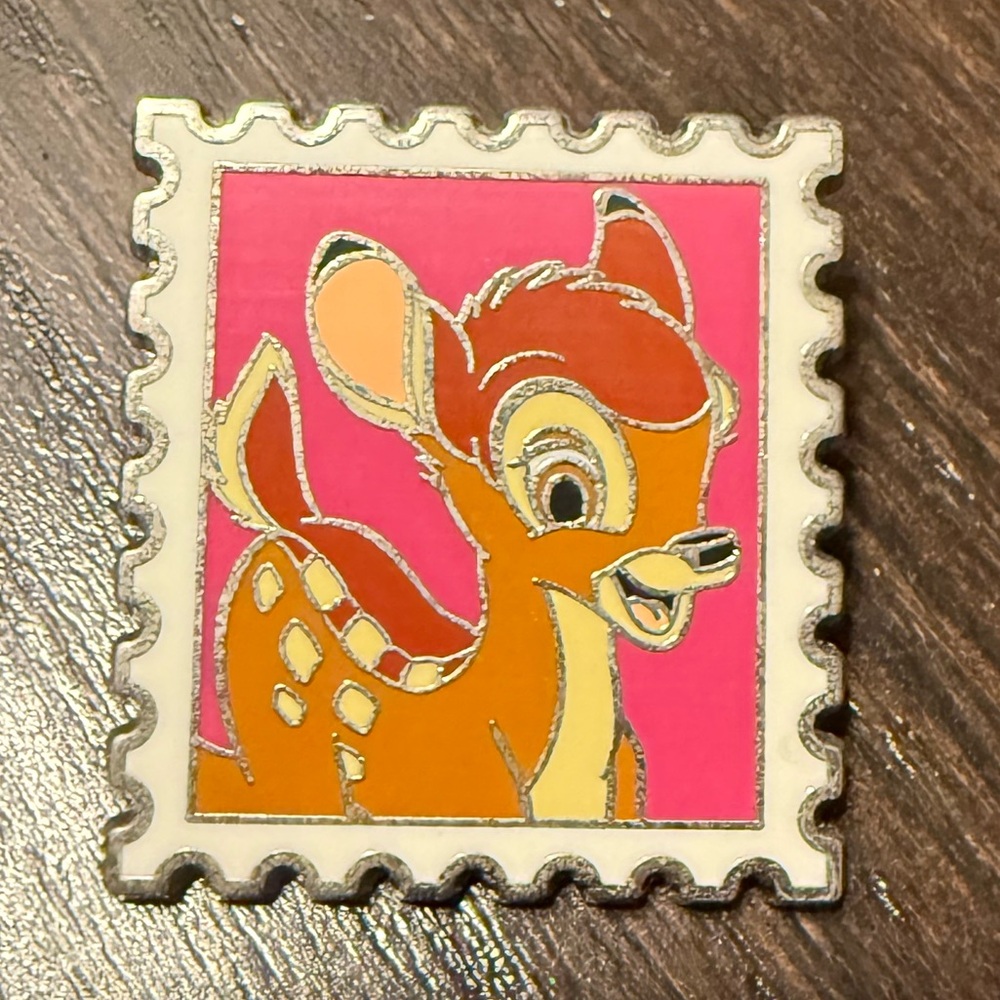 Disney Bambi Pink and Orange Brooch